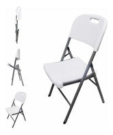 Silla Picnic Plastico Plegable Tm Bj-60505 Blanco