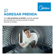 Lavasecarropas Midea Inverter Smart 8 Kg Mf200d80wb/w-a1 Color Blanco