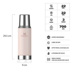 Termo Stanley Original Mate System Classic De 800ml Rosa Claro