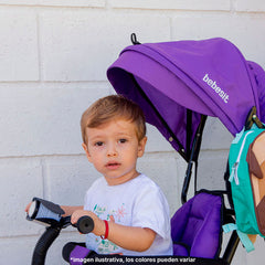 Triciclo Bebesit Verde 360° Joy 3 Con Luz Y Barra De Empuje