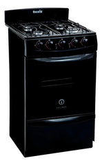 Cocina Escorial Palace Cristal Black 4 Hornallas Gas Natural Negra Negro