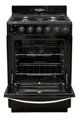 Cocina A Gas Whirlpool Wfn57di Negra Hierro 4 Hornallas 56cm Negro