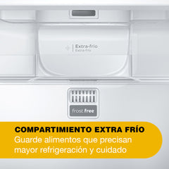 Heladera Top Mount Whirlpool Wrm42hk Inox No Frost 386l Inoxidable