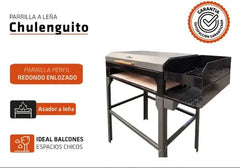 Parrilla Tromen Chulenguito A Leña Con Fogonero Y Tapa Chulenguito