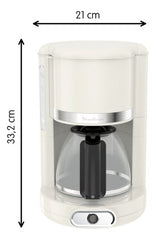 Cafetera De Filtro Moulinex Soleil Fg381a10 1,25l Color Marfil Blanco