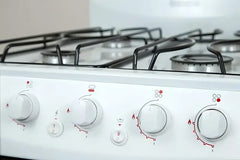 Cocina Escorial Palace Cristal Blanca A Gas Natural 4 Hornallas Con Visor 50l Blanco