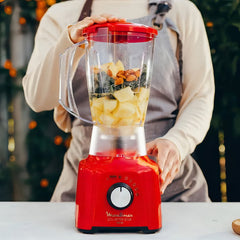 Licuadora Powermix Plus 2 Litros Roja Color Rojo Moulinex