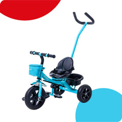 Triciclo Con Manija & Canasto Bebesit Sl1701c Azul H:30kg C Azul