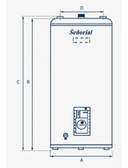 Termotanque Señorial Zafiro Eléctrico Teszp65 De 60l Blanco
