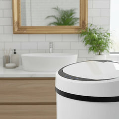 Cesto De Basura Con Sensor Inteligente Vivendi De 15lts Blanco