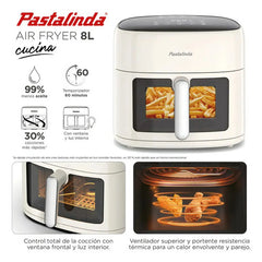 Freidora De Aire Pastalinda Cucina Ckz-2328bds2 8 Lts Crema
