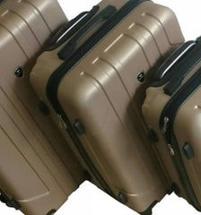 Set 3 Valijas Rigidas Premium Viaje Con Ruedas Color Dorado Dorado Oscuro Tm 61902 Dorado