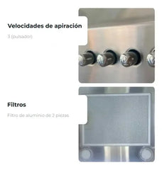 Campana Purif Extractor Acero Inoxidable Cr60v Florencia Plateado