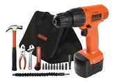 Kit De Taladro Atornillador Inalambrico Black Decker Cd121ka Naranja Claro 50