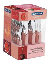 Cubiertos Tramontina Juego De 24 Piezas Carmel Rosado - Rosa