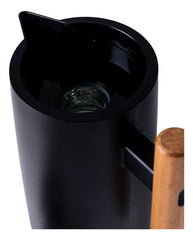 Jarra Termo Con Manija De Madera Pico Vertedor 1 Litro Negro Negro
