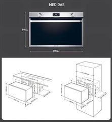 Horno Eléctrico De Empotrar Candy Elioe91mf-12 114 Lt 3250w Negro