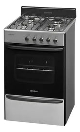 Cocina A Gas Longvie 12231x 56cm Inox Cajón Parrilla Acero Inoxidable