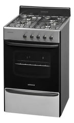 Cocina A Gas Longvie 12231x 56cm Inox Cajón Parrilla Acero Inoxidable