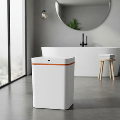 Cesto De Basura De 15l Con Sensor Inteligente Vivendi 51303 Blanco