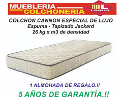 Cannon Espuma Especial De Lujo Colchón 1 1/2 Plaza 100cm
