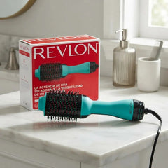 Cepillo Secador Revlon Voluminizador One Step Color Turquesa Verde Agua