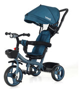 Triciclo Bebesit Sl-1870-v1m Azul 360° Luz Barra De Empuje Azul