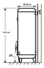 Termotanque Electrico Ecotermo De Carga Superior 130lts Blanco