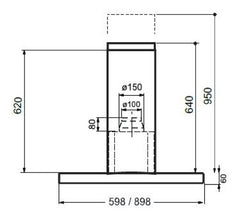 Campana Cocina Extractor Pared Spar Stilo Pro Touch 60cm C Negro