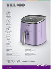 Freidora De Aire Yelmo Fr-7309 Digital 5 Litros 1400w Dig Violeta