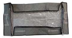 Organizador De Tela Multiuso Bajo Cama Con Visor Y Cierre Gris