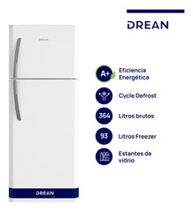 Heladera C Freezer Drean Hdr370f50b Blanca Cycle Defrost Cts Blanco