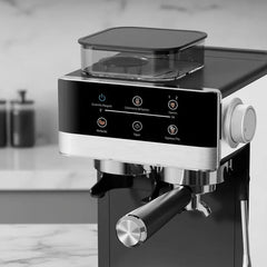 Cafetera Eléctrica Digital Semiautomática Yelmo Ce5125 20 Bares Negro Café En Granos Y Café Molido 20 Bares