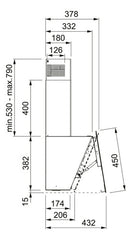 Campana De Pared Spar Franke Vertical Fp J615 V Bk 60cm Cs Negro