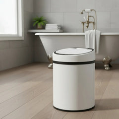 Cesto De Basura Con Sensor Inteligente Vivendi De 15lts Blanco