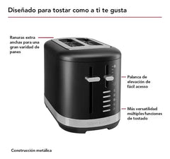 Tostadora Para 2 Rebanadas Kitchenaid Lkmt2109rbm Negro