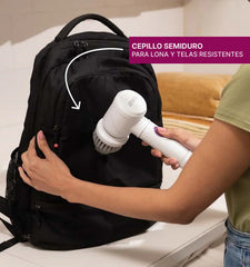 Cepillo Eléctrico Limpia Prendas Y Zapatillas 5 En 1 Atma Lz1223pi Recargable Por Usb Blanco