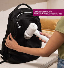 Cepillo Eléctrico Limpia Prendas Y Zapatillas 5 En 1 Atma Lz1223pi Recargable Por Usb Blanco