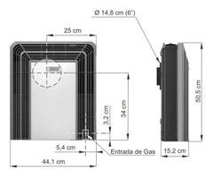 Calefactor A Gas Eskabe Tb Titanio 3000kcal Con Termostato Cava