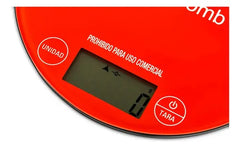 Balanza De Cocina Ultracomb Bl-6001 3kg Digital Led 3 Kg Rojo