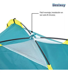 Carpa Monodome De 2 Plazas Bestway 68040 145 X 205 X 100cm