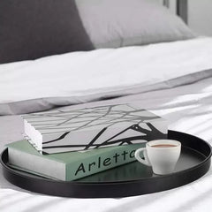 Mesa Ratona Mesa De Arrime De Luz Metal 2 Estantes Vivendi Negro