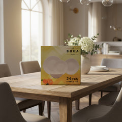 Juego Vajilla De 24 Piezas Vivendi Redondo Plato Plano Sopa Blanco Lisa