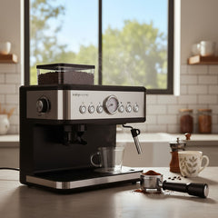 Cafetera Espresso Barista Kanji Kjh- Cfe1000sl 20 Bares Inox Acero