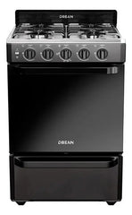 Cocina Drean 56cm Negra Horno 74l Luz Encendido Parrilla Multigas Cd5603an0 Negro