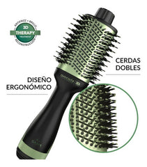 Cepillo Secador Ga.ma Avocado Power Brush 3d - Fuerza Y Lumi Negro