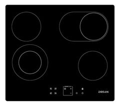 Anafe Eléctrico De Empotrar Vitrocerámico Drean Aedr60cnv Cs Negro