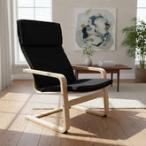 Sillon Poltrona Paris Negra Diseño Para Interiores Lavable Negro Lineal