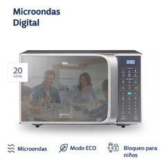 Microondas Digital Bgh Quick Chef B120ds20i Silver 20llts Cs