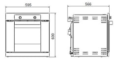 Horno A Gas Touch Longvie H6900gt C/vent. Tang. Grill Eléct. Color Grafito